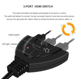 4K 3-Port HDMI Switch / Splitter