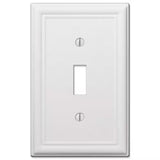 Ascher 1 Gang Toggle Steel Wall Plate - White