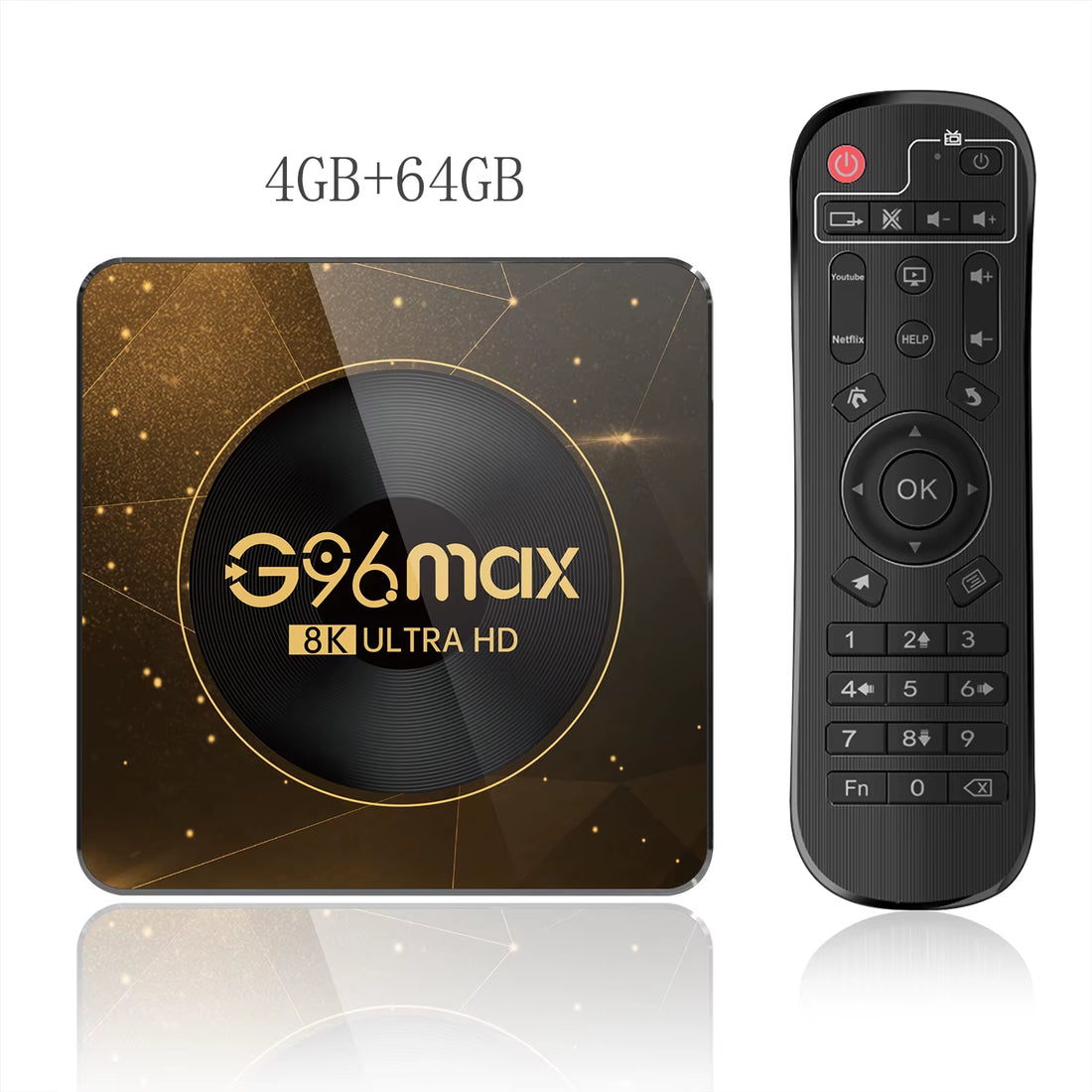 G96 MAX - Android 13 - Media Player - with 8K / WiFi 6 / Bluetooth 5 - 4GB RAM / 64GB Storage