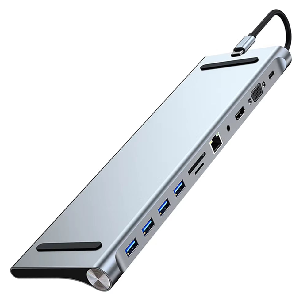 11-in-1 USB-C Docking Station with HDMI, VGA, Ethernet and PD