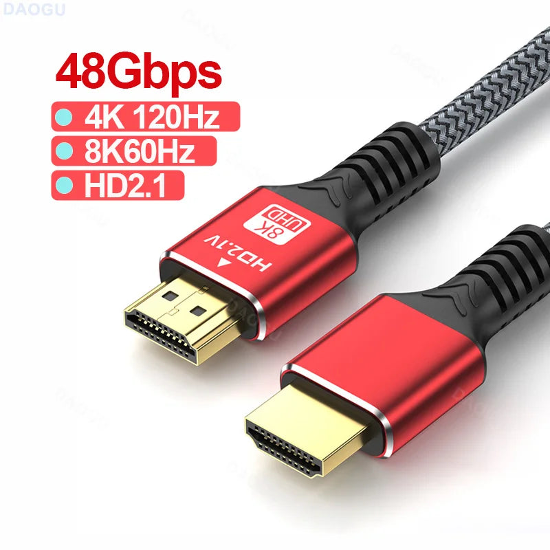 HDMI 2.1 High-Speed Cable - 8K / 4K / 48Gbps - 1m-5m