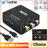 RCA to HDMI Converter with USB Cable 1080P AV to HDMI Adapter AV2HDMI AV/CVSB to HDMI AV to HDMI Switch HD