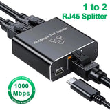 Gigabit RJ45 Ethernet Splitter Adapter
