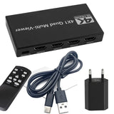 4K HDMI Multiviewer Switch - 4 Inputs to 1 Display