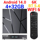 Smart Android - Android 14 - Media Player - with WiFi 6 - 128GB RAM / 64GB Storage