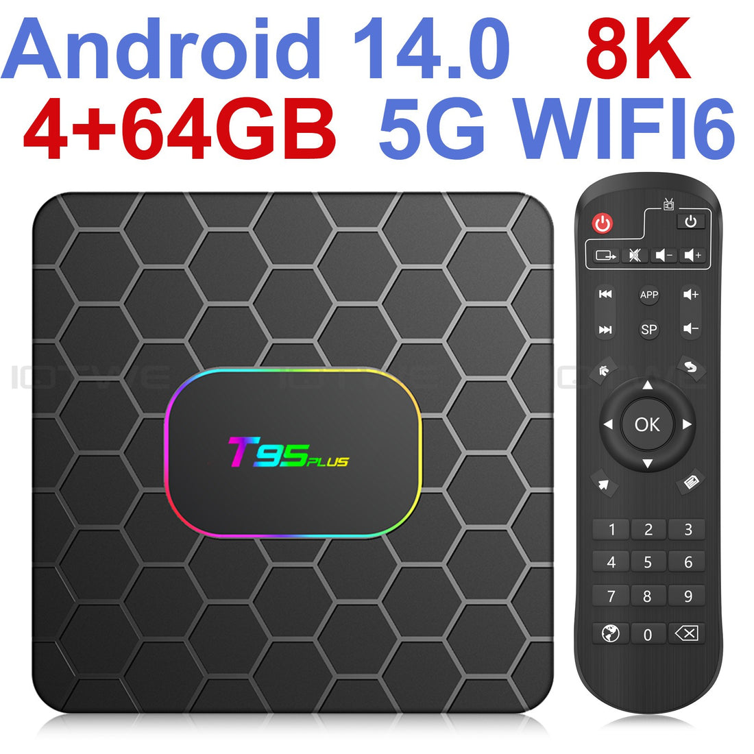 Smart Android - Android 14 - Media Player - with WiFi 6 - 128GB RAM / 64GB Storage