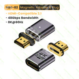 HDMI 2.1 Right-Angle Male-to-Female Adapter - 8K / 4K
