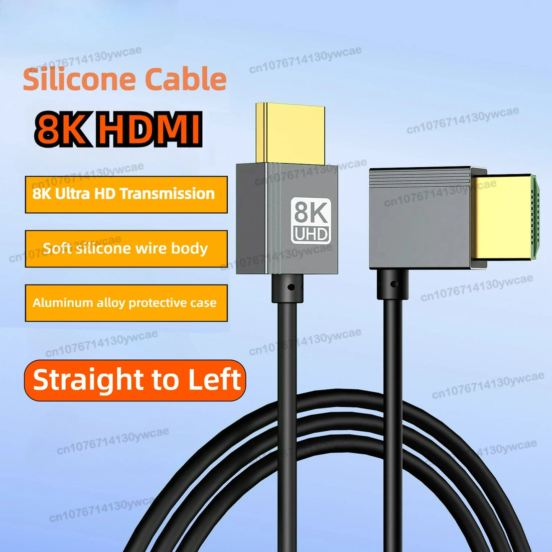 HDMI 2.1 Right-Angle Male-to-Female Adapter - 8K / 4K