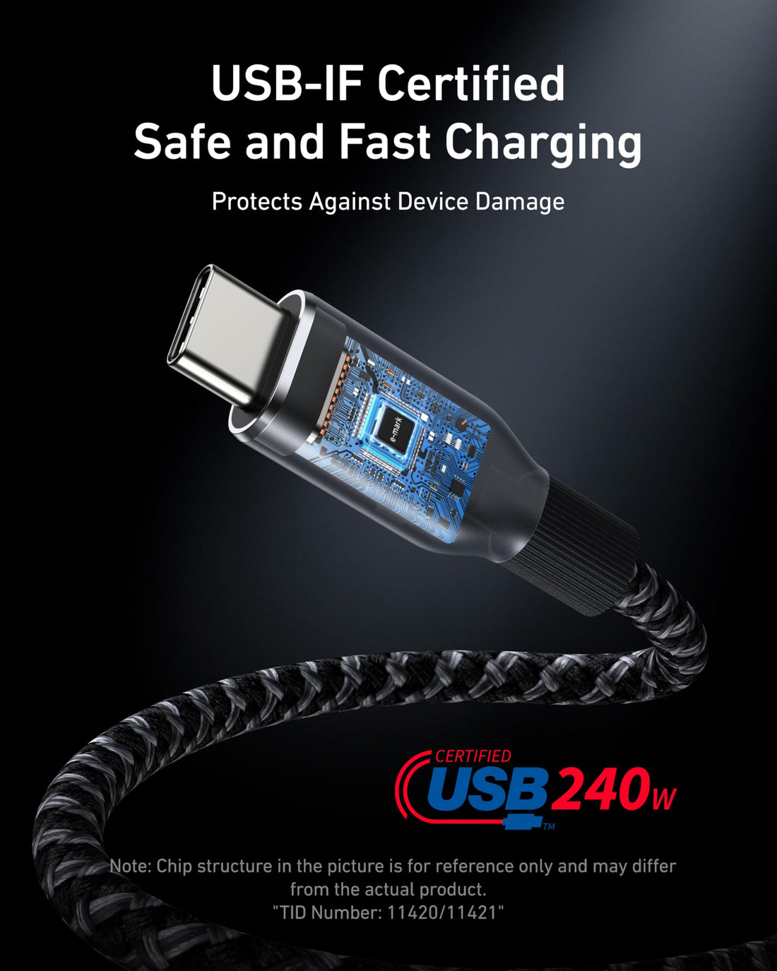 USB-C to USB-C Cable - 240W
