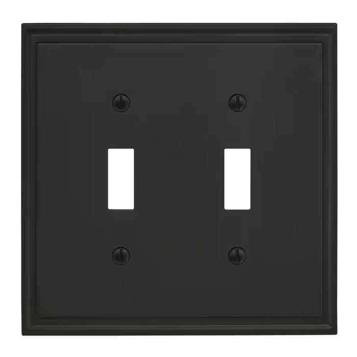 Black 2-Gang Toggle Wall Plate (1-Pack)
