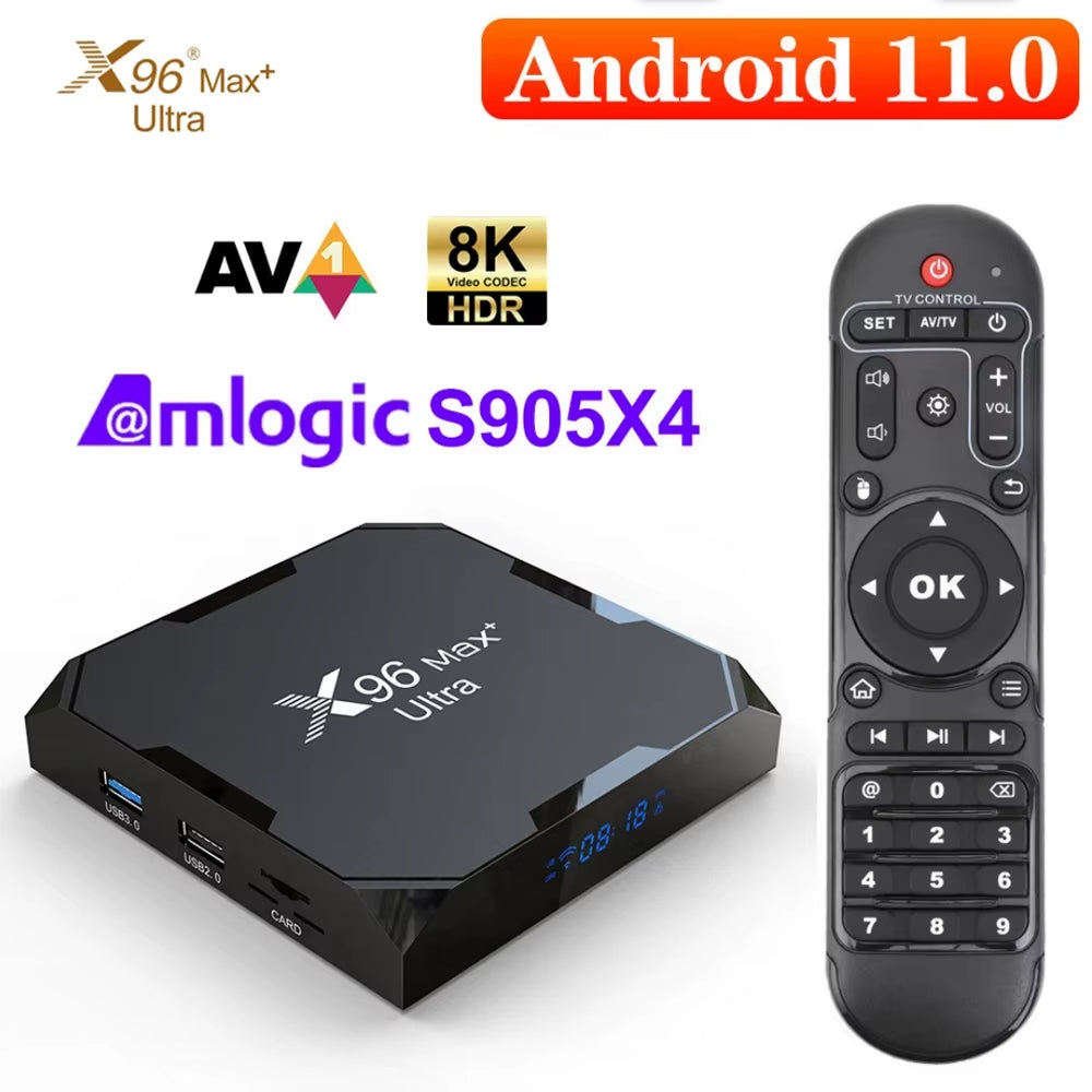 Smart Android S905X4 - Android 11 - Media Player - with 8K - 4GB RAM / 32GB Storage