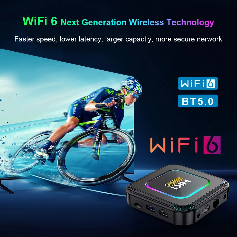 HK1 RBOX K8 - Android 13 - Media Player - with 8K / WiFi 6 - 4GB RAM / 128GB Storage