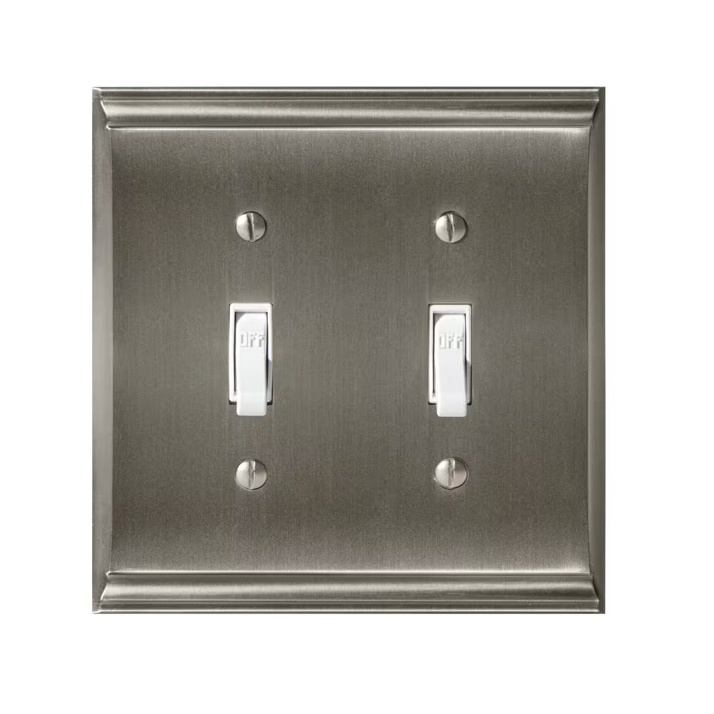 Nickel 2-Gang Toggle Wall Plate (1-Pack)