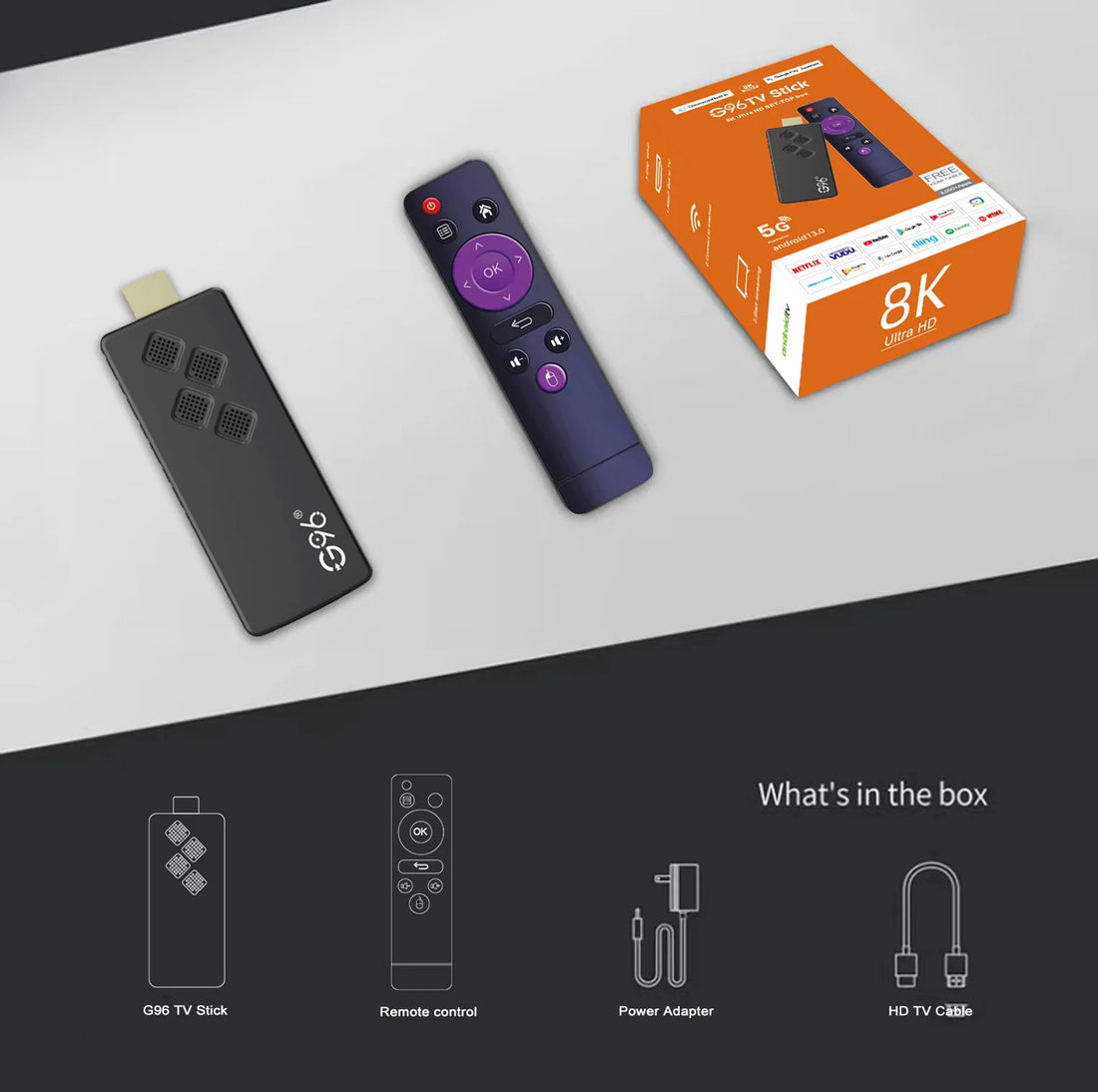 G96 Q2 - Android 13 - Streaming Stick - with 4K