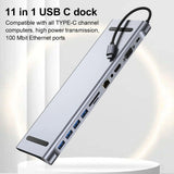 11-in-1 USB-C Docking Station with HDMI, VGA, Ethernet and PD