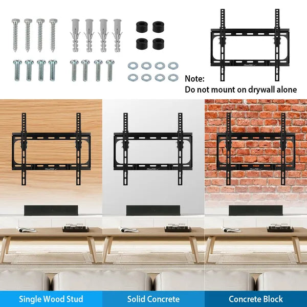 TV Wall Mount Tilt Dual Arm TV Mount Brackets Maximum VESA 400x400mm For 32-55in TVs