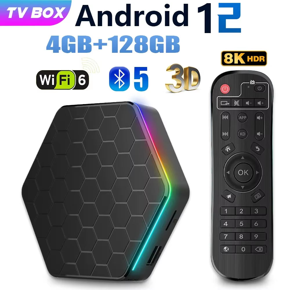 T95Z PLUS - Android 12 - Media Player - with 8K / WiFi 6 / Bluetooth 5 - 64GB RAM / 128GB Storage