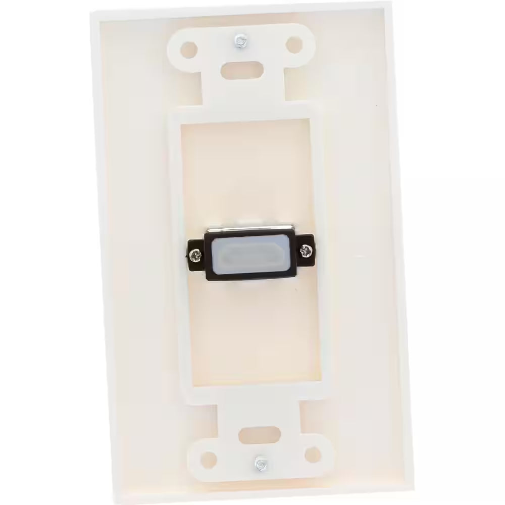 White 2-Gang Audio/Video Wall Plate (1-Pack)