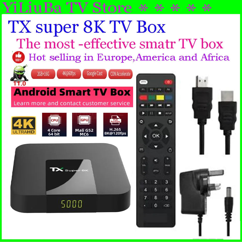 TX SUPER - Android 11 - Media Player - with 8K - 2GB RAM / 16GB Storage