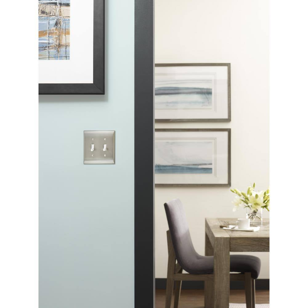 Nickel 2-Gang Toggle Wall Plate (1-Pack)