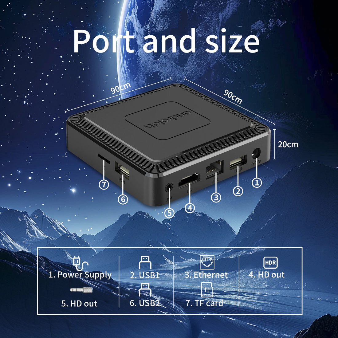 Q7 - Android 14 - Media Player - with 8K / WiFi 6 / Bluetooth 5