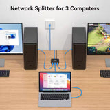 Gigabit RJ45 Ethernet Splitter Adapter