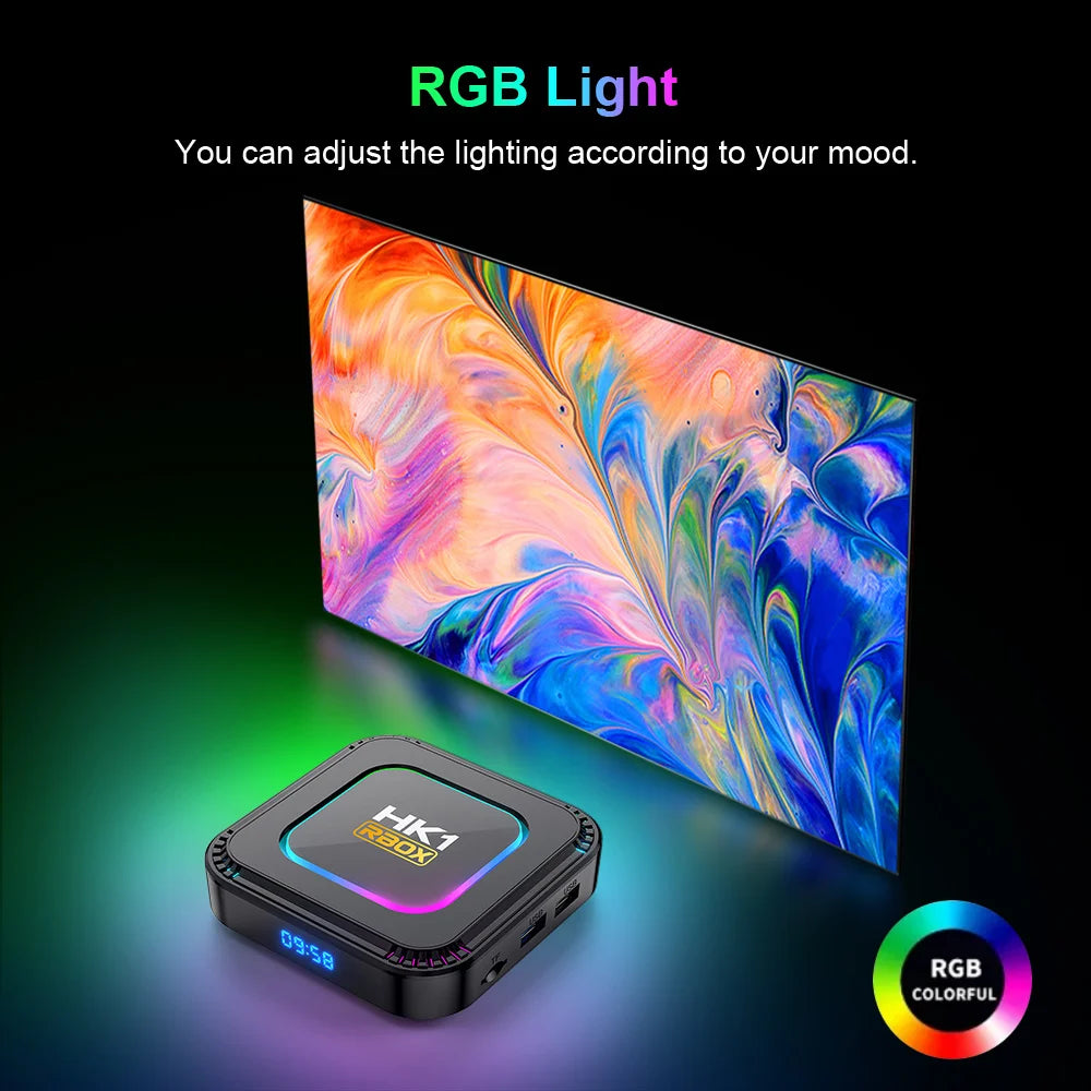 HK1 RBOX K8 - Android 13 - Media Player - with 8K / WiFi 6 - 4GB RAM / 128GB Storage