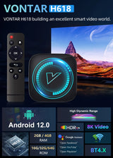 Smart Android H618 - Android 12 - Media Player - with 8K / Voice Remote