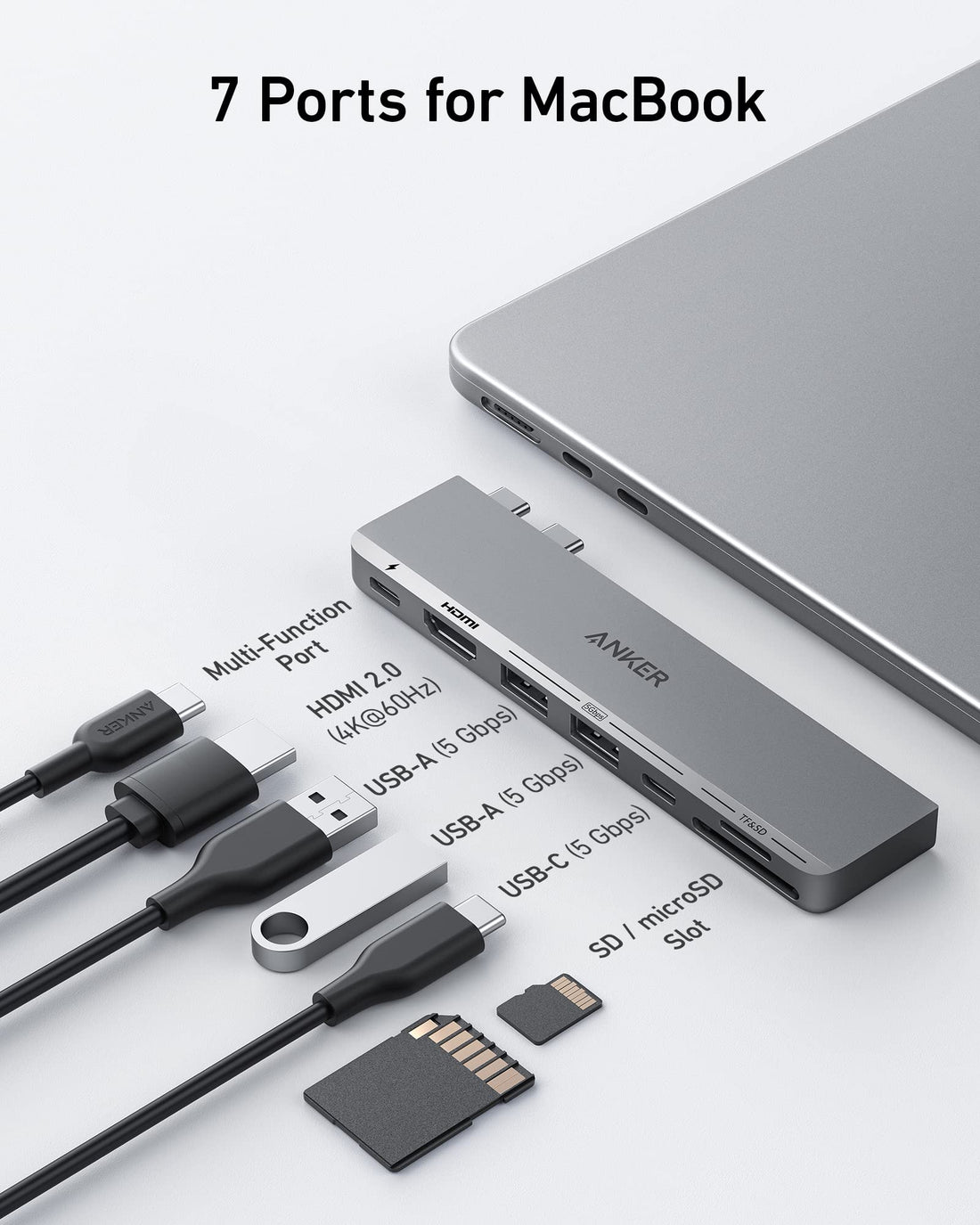 USB-C Multiport Hub with 4K HDMI, Ethernet and PD Charging