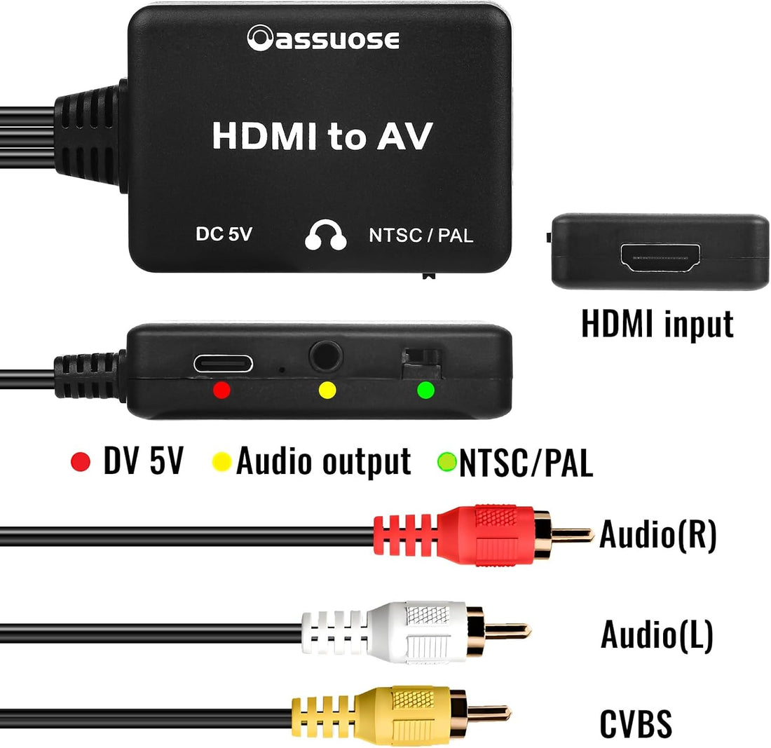 HDMI to RCA AV Converter Adapter - 1080p