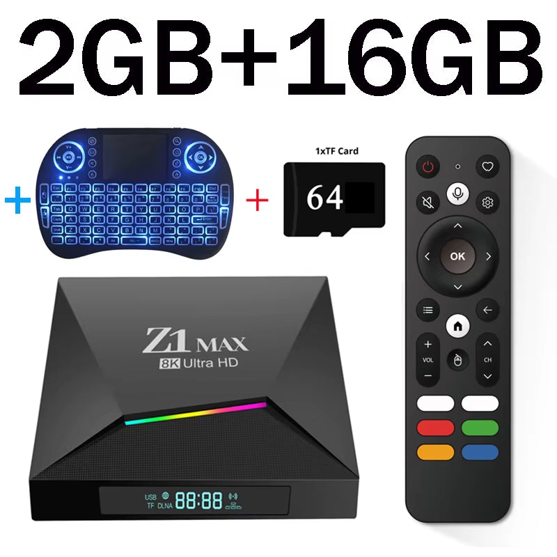 Z1 MAX - Android 15 - Media Player - with 8K / Dual-Band WiFi / Bluetooth 5