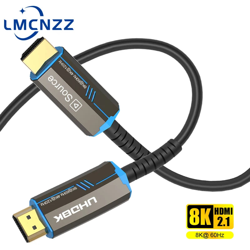 Fiber Optic HDMI 2.1 Cable - 8K / 48Gbps - 10m-50m