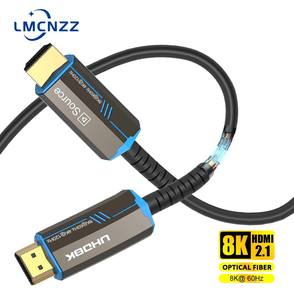 Fiber Optic HDMI 2.1 Cable - 8K / 48Gbps - 10m-50m