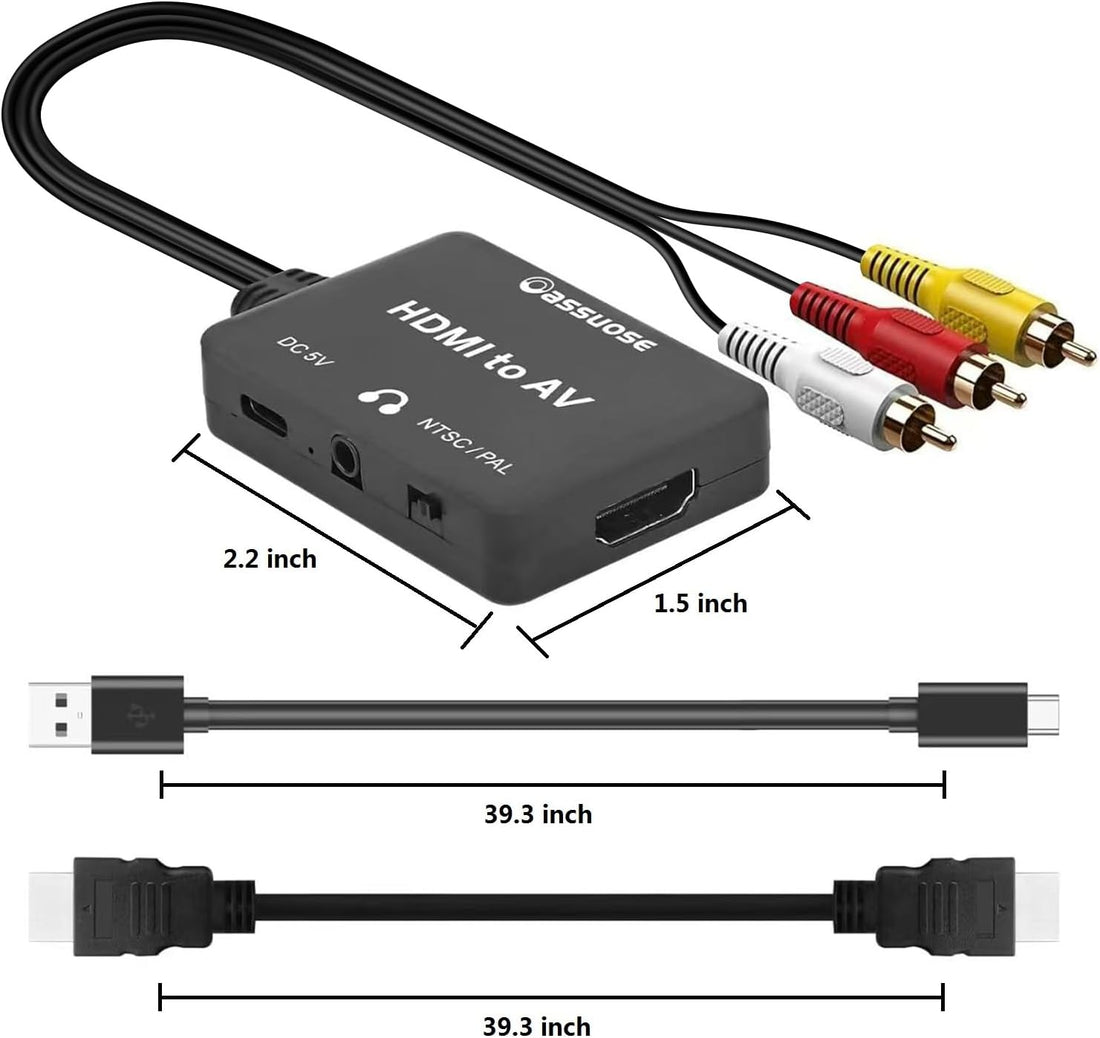 HDMI to RCA AV Converter Adapter - 1080p