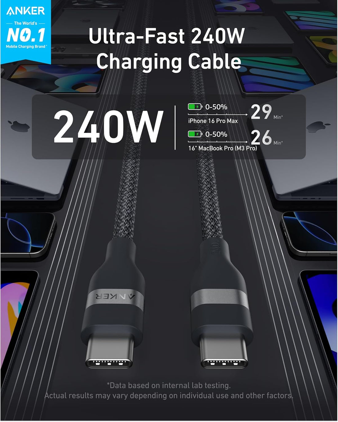 USB-C to USB-C Cable - 240W