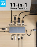11-in-1 USB-C Docking Station with HDMI, VGA, Ethernet and PD