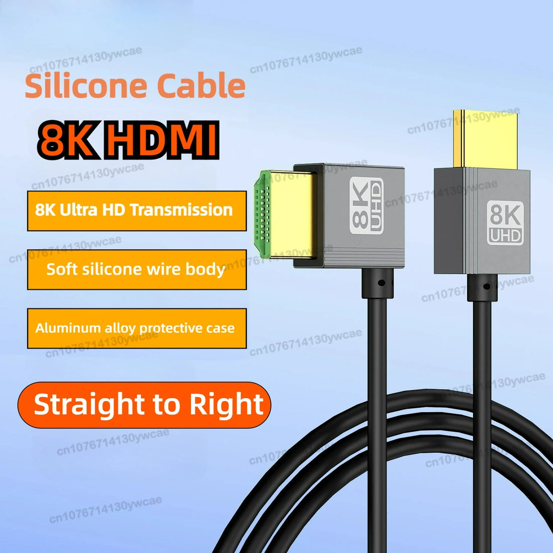 HDMI 2.1 Right-Angle Male-to-Female Adapter - 8K / 4K