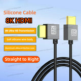 HDMI 2.1 Right-Angle Male-to-Female Adapter - 8K / 4K