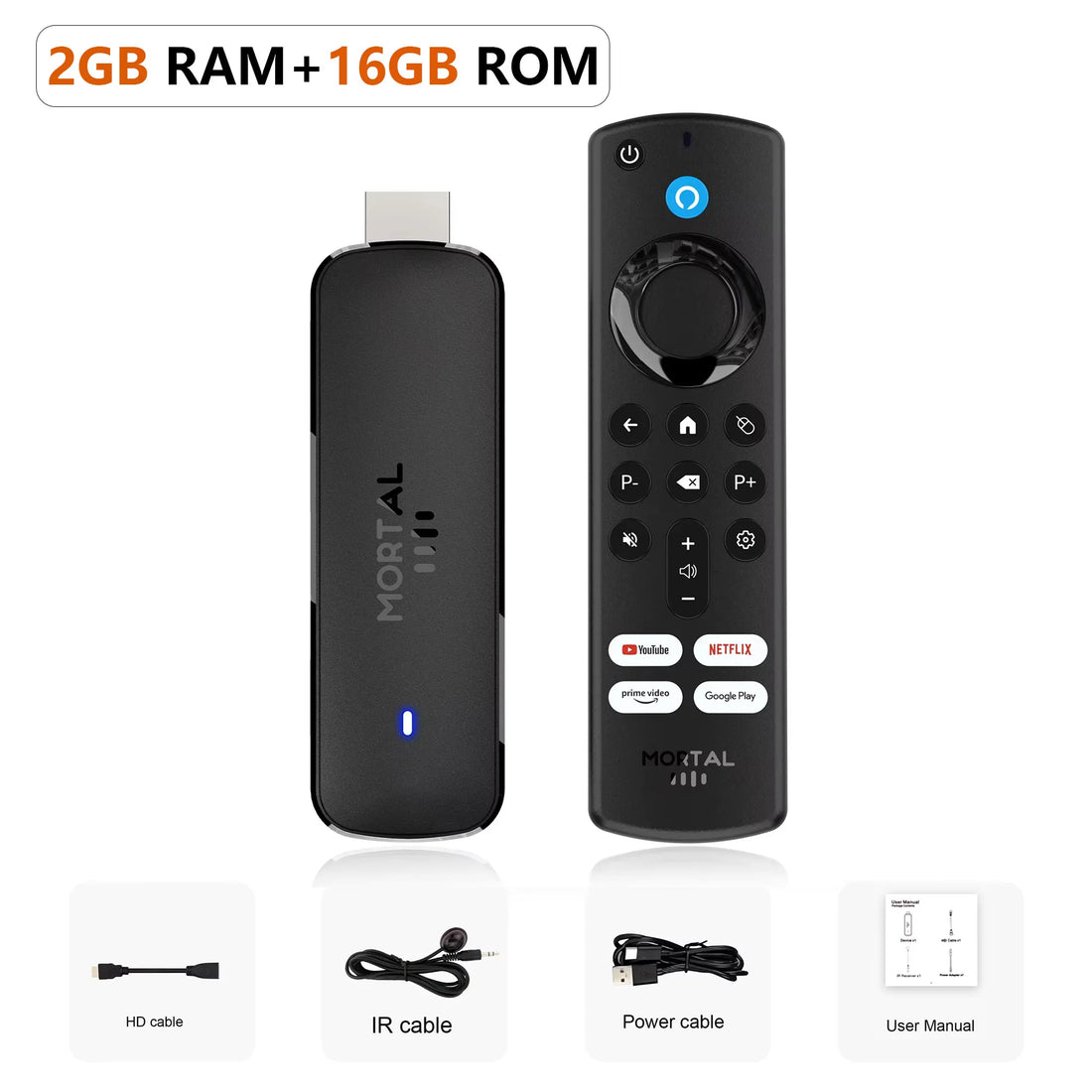 Q8 - Android 14 - Streaming Stick - with 8K / WiFi 6 / Voice Remote - 8GB RAM / 16GB Storage