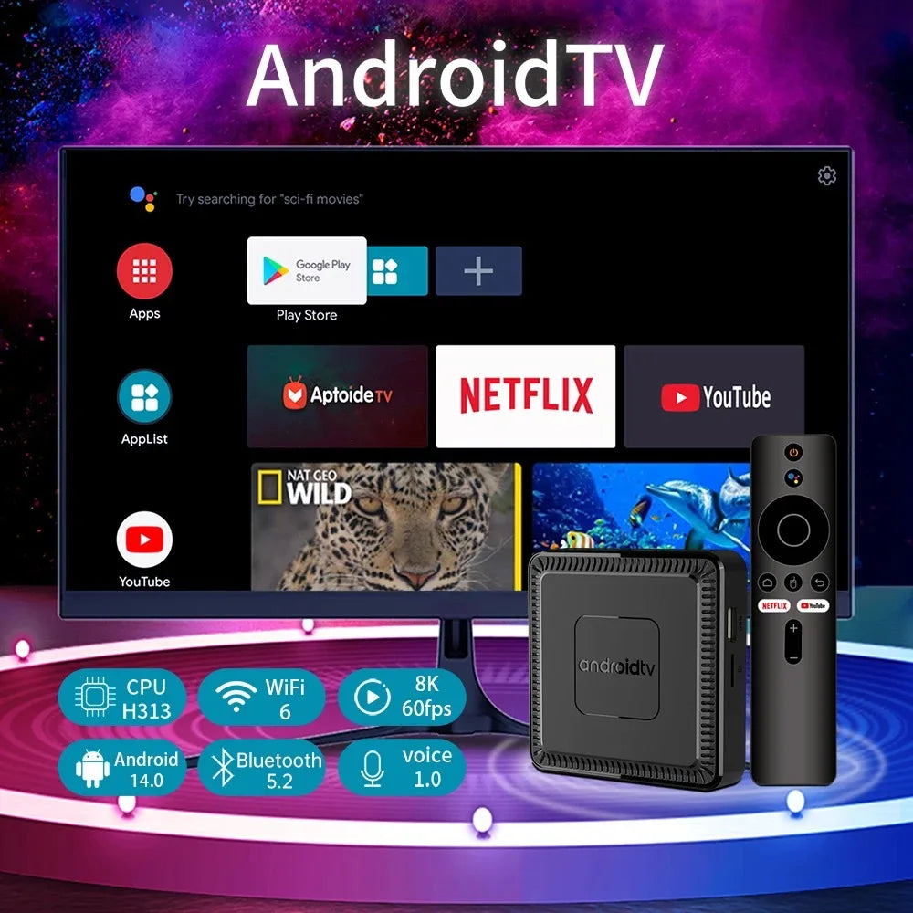 Q7 - Android 14 - Media Player - with 8K / WiFi 6 / Bluetooth 5