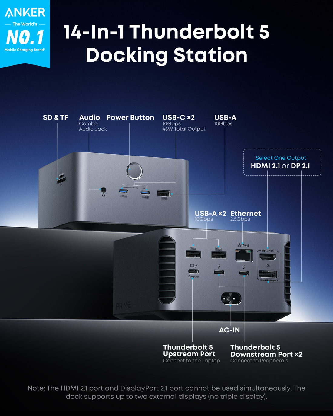 Thunderbolt Docking Station with HDMI, USB and Ethernet