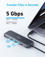 5-in-1 USB-C Hub with HDMI and USB Expansion