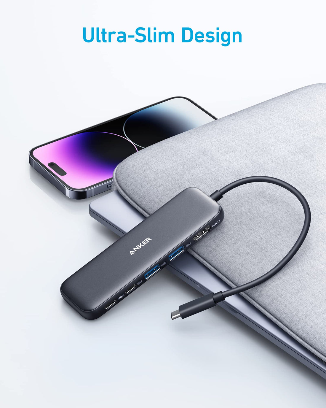 5-in-1 USB-C Hub with HDMI and USB Expansion