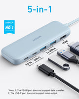 5-in-1 USB-C Hub with HDMI and USB Expansion