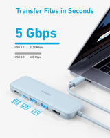5-in-1 USB-C Hub with HDMI and USB Expansion