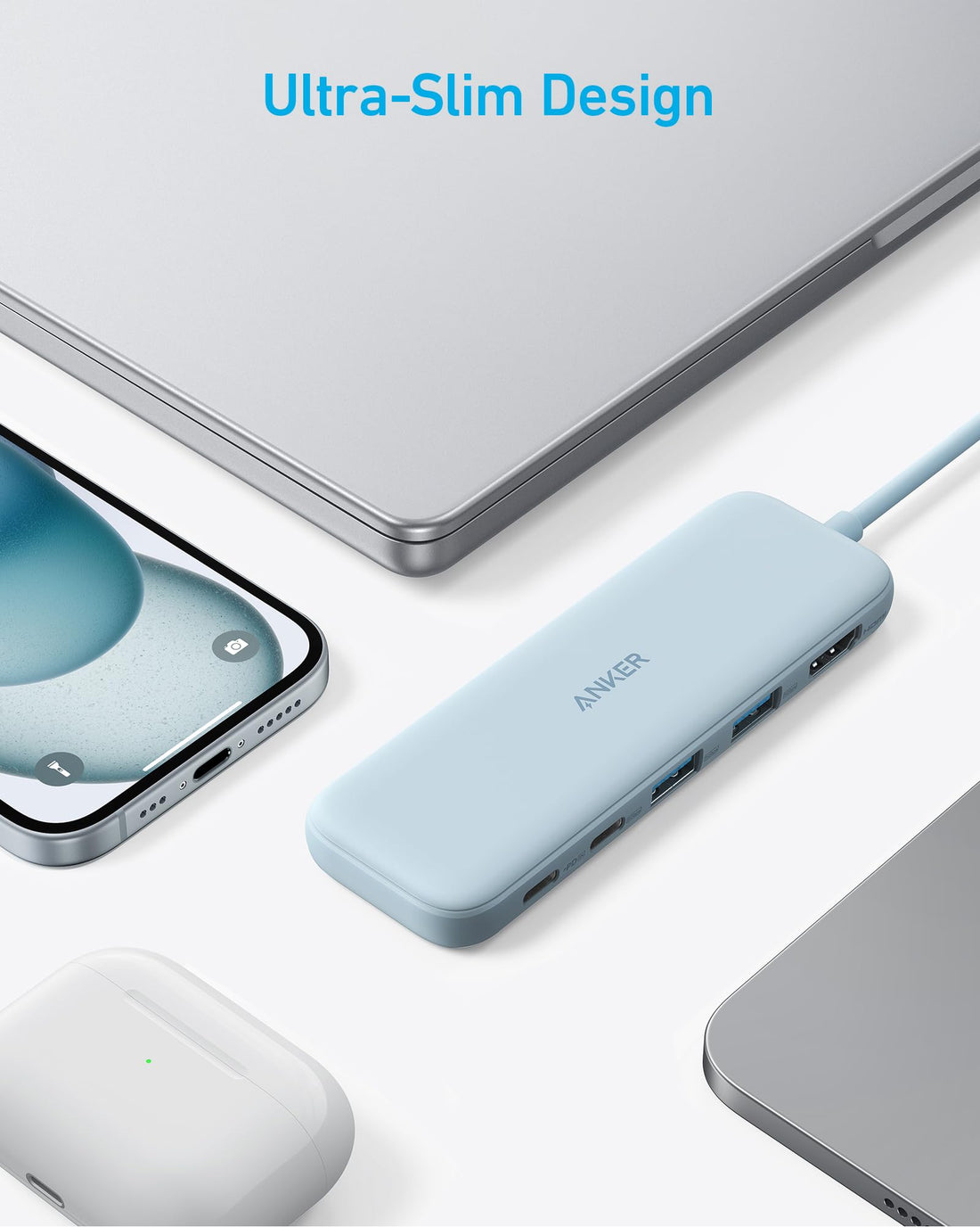 5-in-1 USB-C Hub with HDMI and USB Expansion