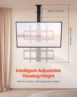 Motorized Ceiling TV Mount, TV Wall Mount for 32 to 55 Inch TV, Electric Adjustable Ceiling TV Mount, Motorized Flip Down TV Mount Bracket with Max VESA 24 x 16 in, Fits TVs Up to 120 lbs