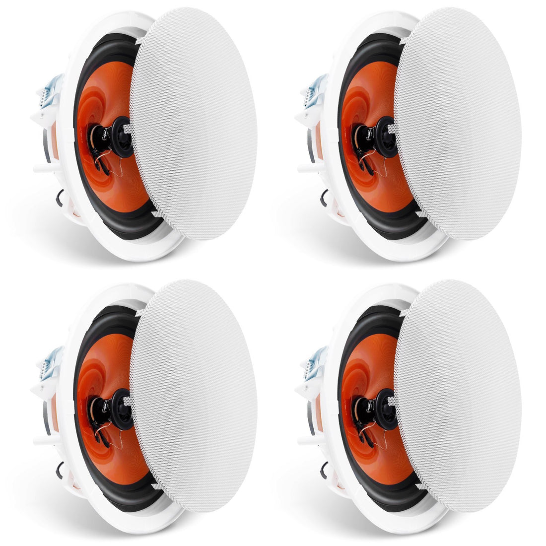 4 PCs 8 Inch in Ceiling Speakers, 100-Watts, Flush Mount Ceiling & in-Wall Speakers System with 8?Impedance 89dB Sensitivity, for Home Kitchen Living Room Bedroom or Covered Outdoor Porches