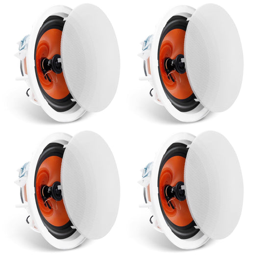 4 PCs 8 Inch in Ceiling Speakers, 100-Watts, Flush Mount Ceiling & in-Wall Speakers System with 8?Impedance 89dB Sensitivity, for Home Kitchen Living Room Bedroom or Covered Outdoor Porches