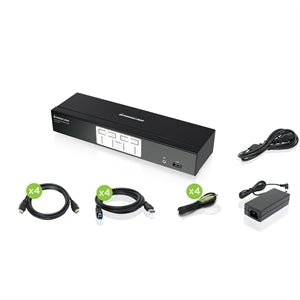 4Port 4K KVM w HDMI USB Audio